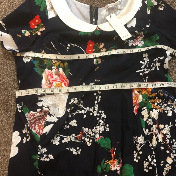 Sunny Girl Mod Cloth Navy Floral Dress Size 2X - Picture 6 of 7